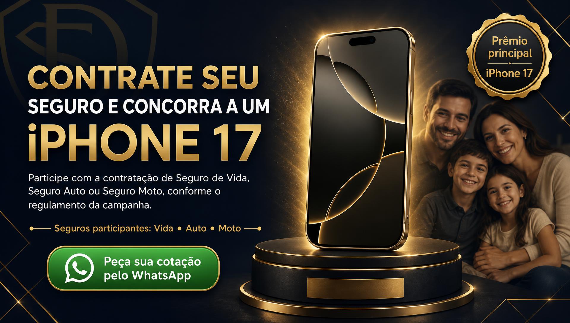 Campanha Máximo: contrate Seguro de Vida, Auto e concorra a um iPhone 17